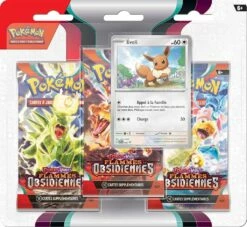 POKEMON Pokémon EV03 Flammes Obsidiennes : Pack 3 Boosters - Evoli